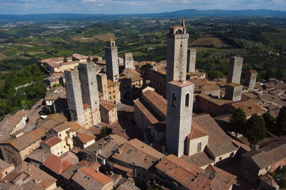 San Gimignano from medieval tower
